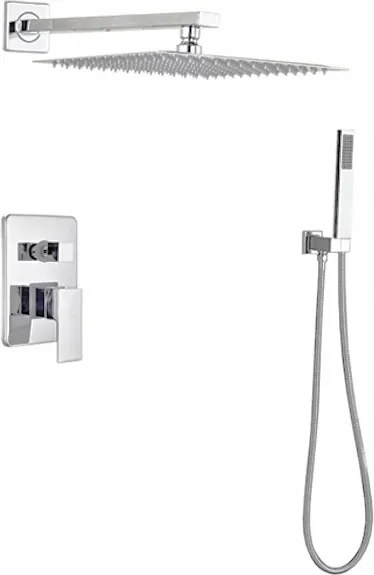 Falsík Alatti Zuhanyszett Króm 20 cm