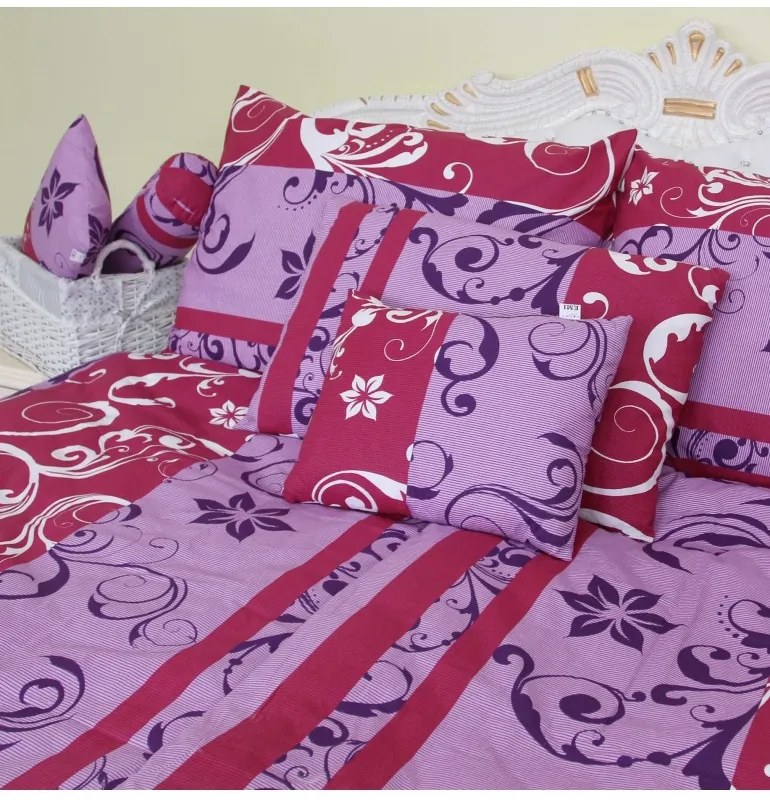 EMI Lilien lila szatén ágyneműhuzat, A standard egyszemélyes ágy szett tartalma: 1x 140x200 + 1x 70x90