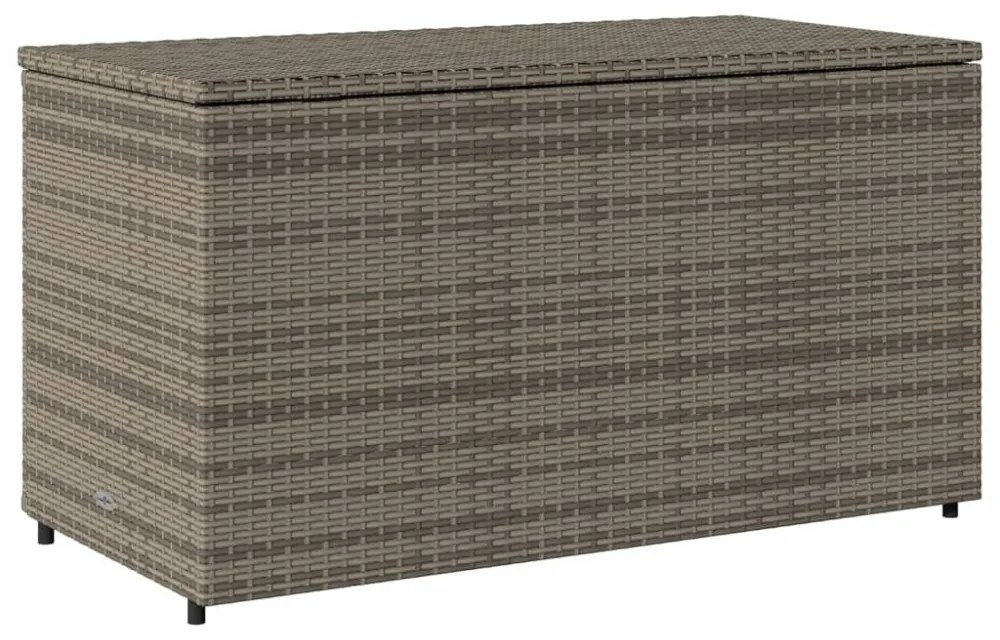 szürke polyrattan kerti tárolószekrény 110 x 55 x 60,5 cm