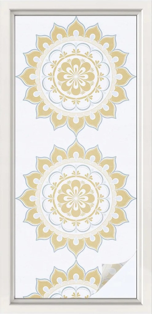 Ablakfólia öntapadós adatvédelem virágos mandala 50x116