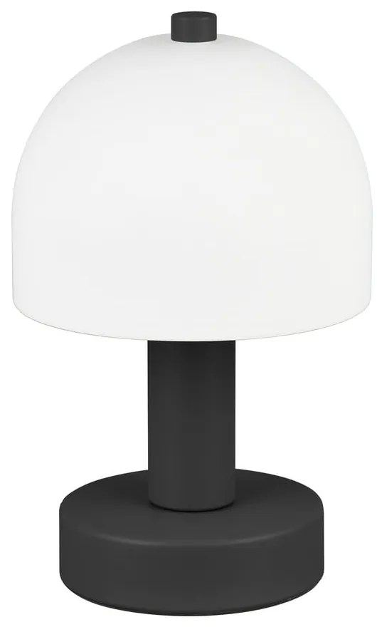 Fekete-fehér asztali lámpa üveg búrával (magasság 19 cm) Glenn – Trio