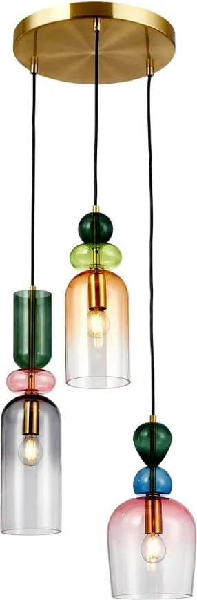 Italux Manso PND-37462-3A-MC-GD Függőlámpa 3x40W/E14 IP20