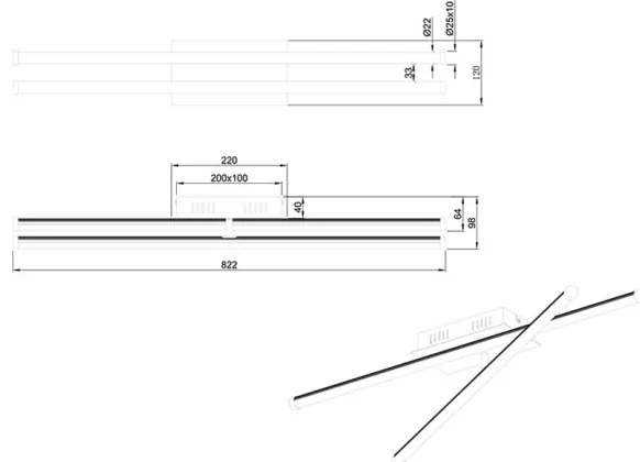 Trio - LED Dimmelhető felületre szerelhető csillár SMARAGD 2xLED/8W/230V 3000-6000K