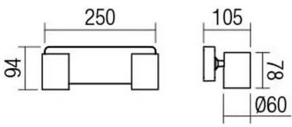 Redo 04-469 - CAMEO spotlámpa 2xGU10/35W/230V fehér