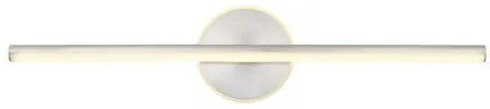Globo 41924N Fali könnyű fém nikkel matt, akril fehér, IP44, szélesség x magasság: 608x130 mm, Mélység: 74 mm, LED 10W 230V, 980lm forrás, 720lm kimenet, 4000K