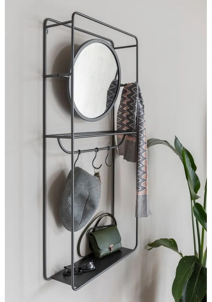 Fekete acél előszoba bútor Duco – White Label