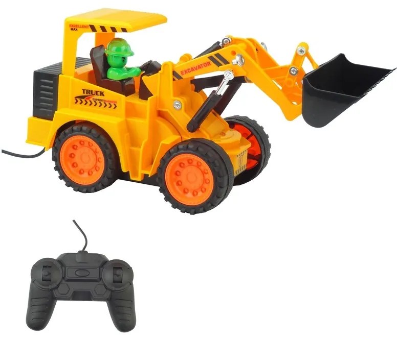 HONG FENG HF-2033A-8 Rc Távirányítós Kotró Gép Kotrógép Markoló Munkagép Játék Építőkockás Figurával Akkus 3.6V NiCd