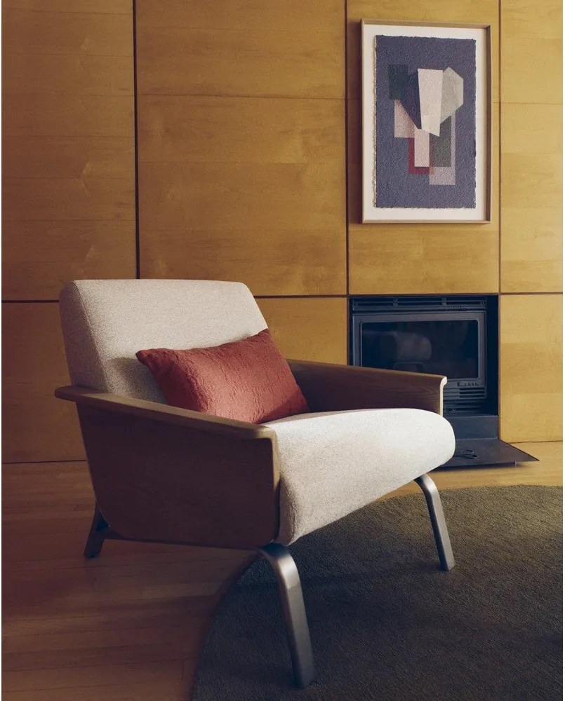 Bézs zsenília fotel Amsen – Kave Home