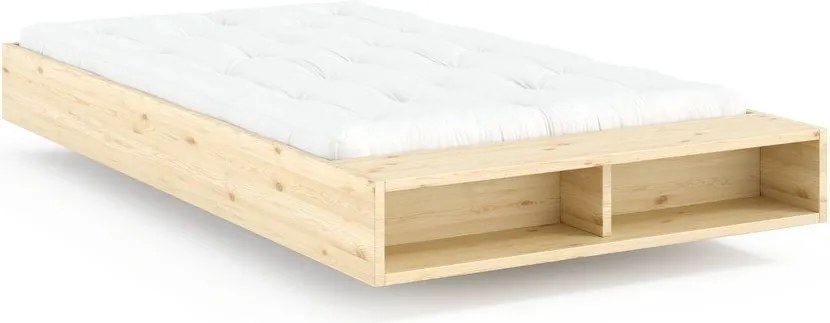 Natúr színű borovi fenyő egyszemélyes ágy ágytámla nélkül ágyráccsal 120x200 cm Merge – Karup