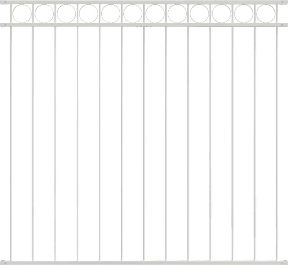 vidaXL Kerítéselem Fehér 170 x 120 cm Acél