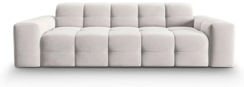 Világosszürke bársony kanapé 222 cm Kendal – Micadoni Home