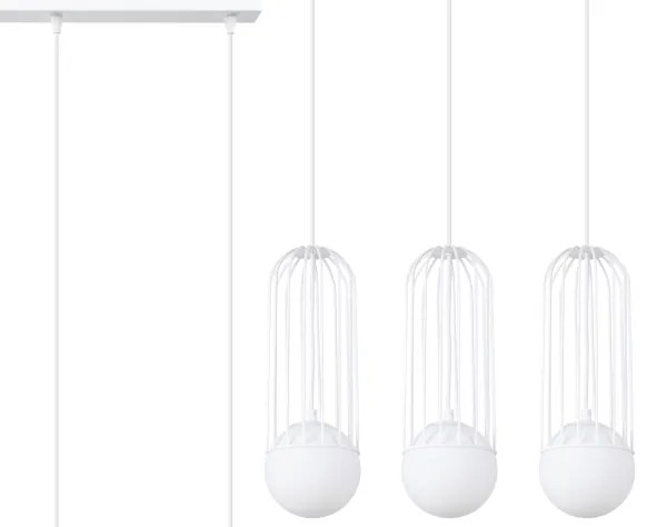 Sollux SL.1333 - Csillár zsinóron BRINA 3xG9/8W/230V fehér