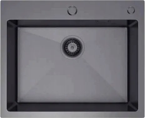 Doris mosogató csaptelep acél grafit 55 x 45 cm Szett adagoló csepegtető