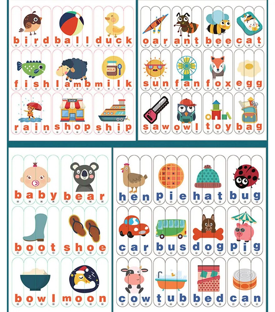 Angol tanuló puzzle oktató fajáték