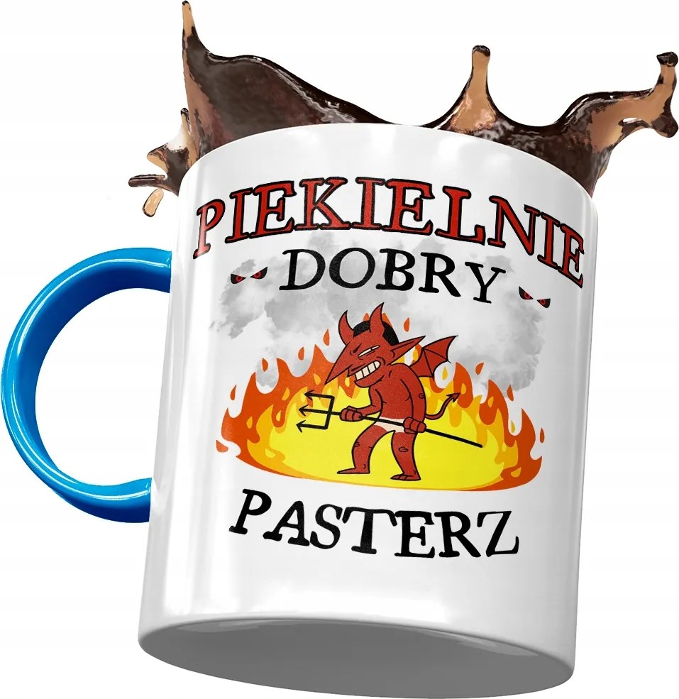 Kék Bögre Pásztornak Pokolian Jó Nyomtatott Fotóval