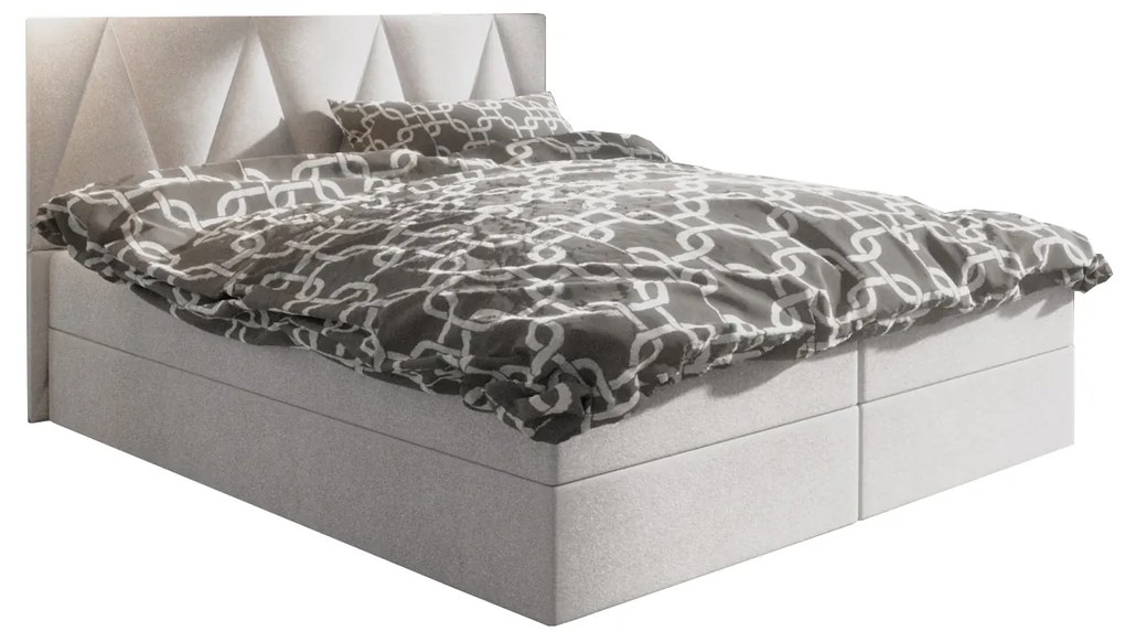 Franciaágy  Boxspring 180 cm Fade 3 (bézs) (matraccal és tárolóhellyel). 1046512