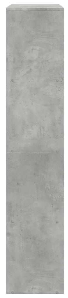 4 szintes betonszürke szerelt fa könyvespolc 143,5x29x143,5 cm