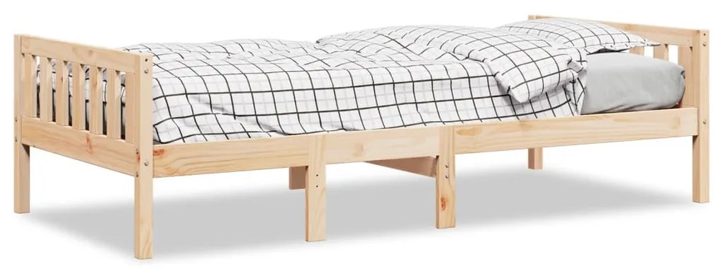 vidaXL tömör fenyőfa gyerekágy matrac nélkül 90 x 200 cm