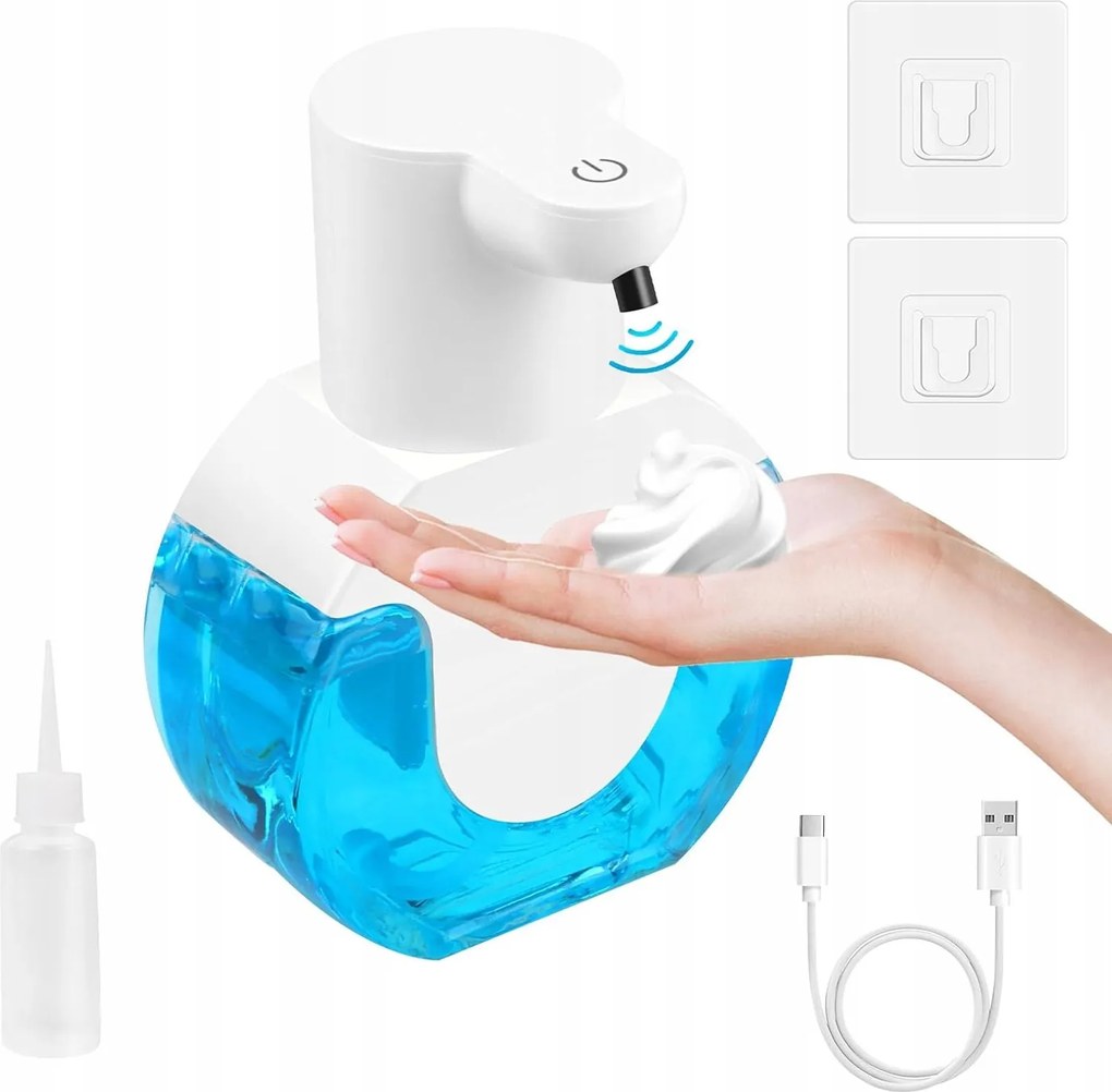 Habszappan adagoló Érintésmentes Automata fehér Usb Dispenser