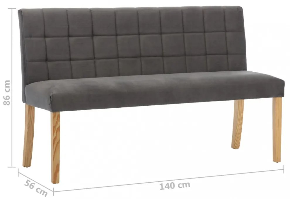 szürke bársony pad 140 cm