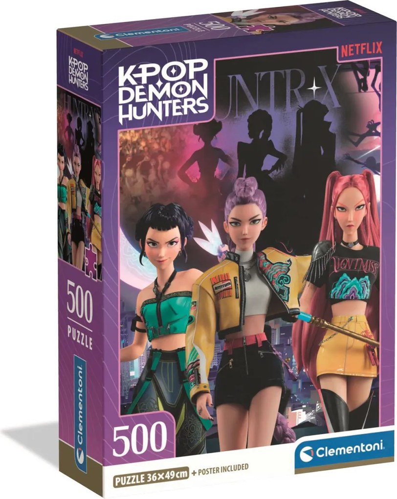 K-pop Démonvadászok Night Pulse 500 db-os Compact puzzle Clementoni