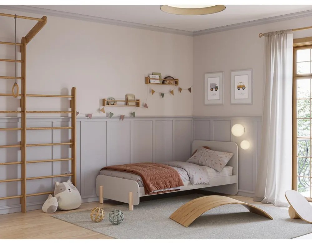 Krémszínű borovi fenyő gyerekágy 90x190 cm Nora – Marckeric