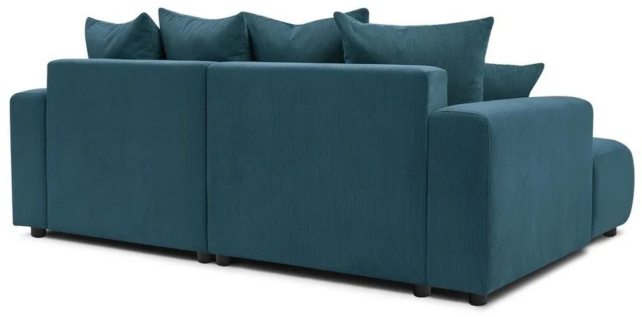 Kék bársony sarokkanapé Enjoy – Bobochic Paris