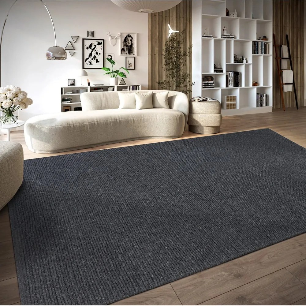 Sötétszürke kézi szövésű gyapjú szőnyeg 190x280 cm Francois – Villeroy&amp;Boch