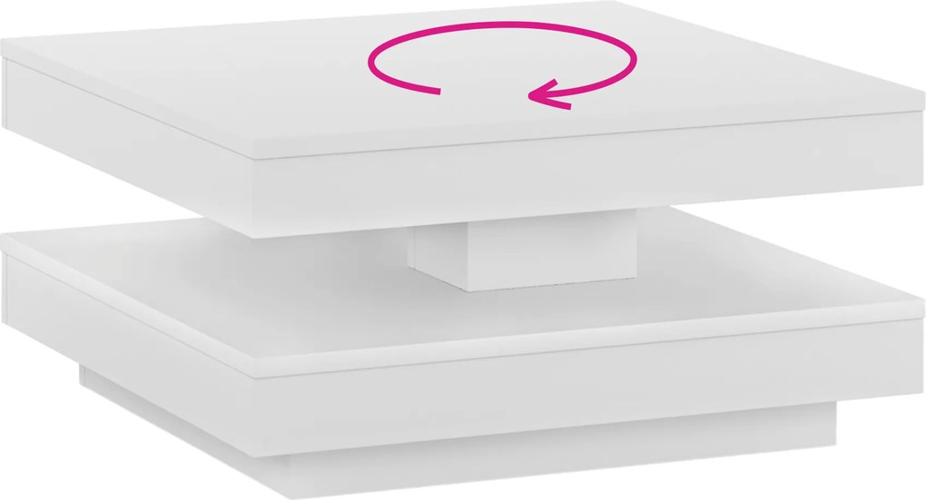 Dohányzóasztal, fehér, MANDY