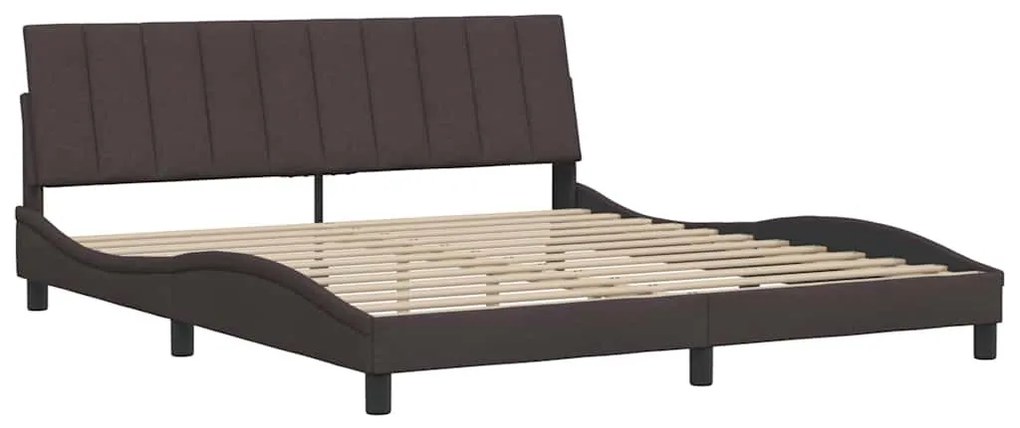 sötétbarna szövet ágykeret matrac nélkül Hanko 180 x 200 cm