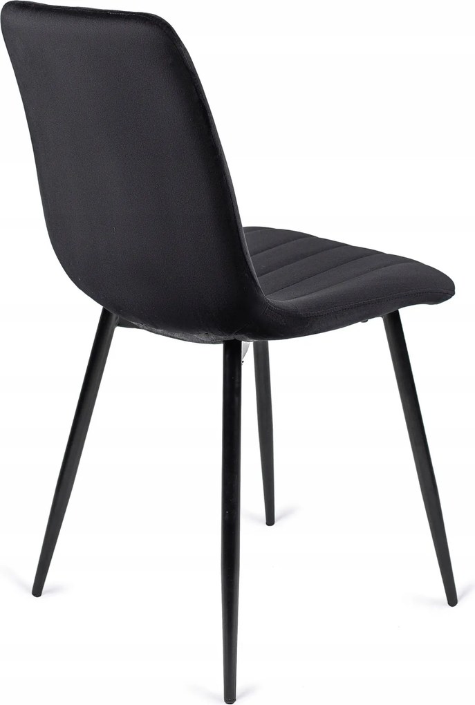 Szék fekete színben, bársony kárpittal IBIS