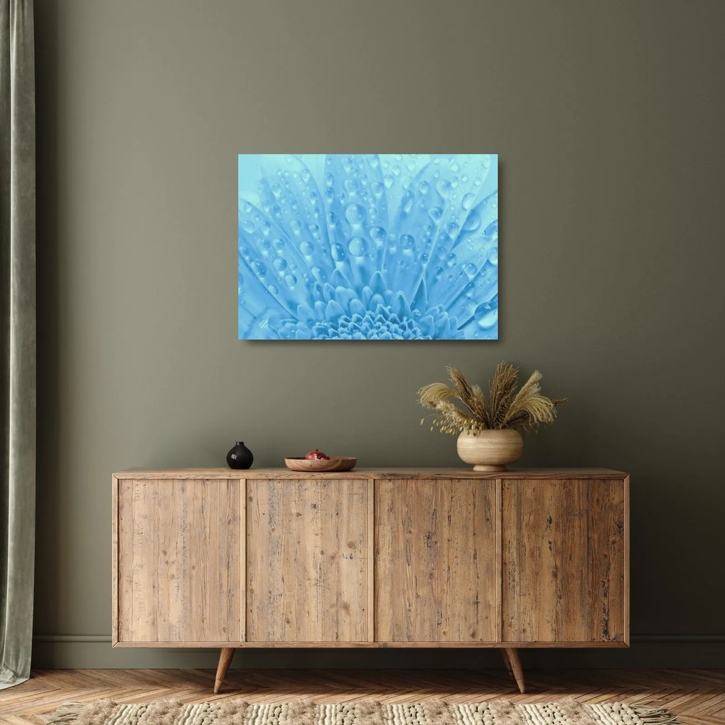 Üveg kép - Makro felvétel egy virágról (70x50 cm)