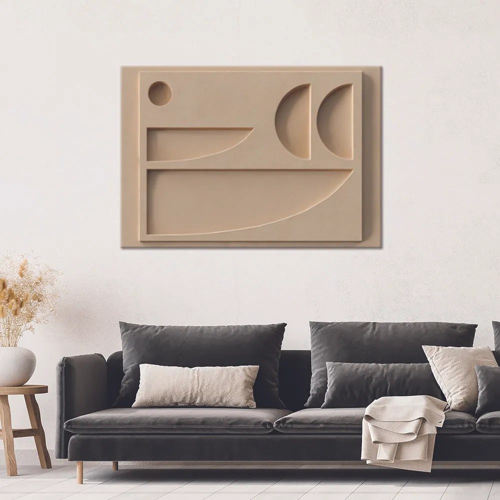 Gario Vászonkép Minimalista megkönnyebbülés Méret: 100 x 70 cm