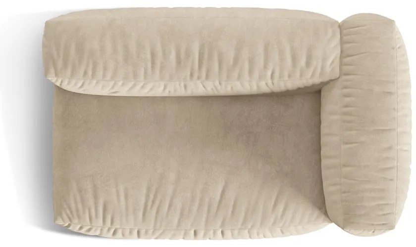 Bézs bársony kanapé modul (jobb oldali) Martina – Micadoni