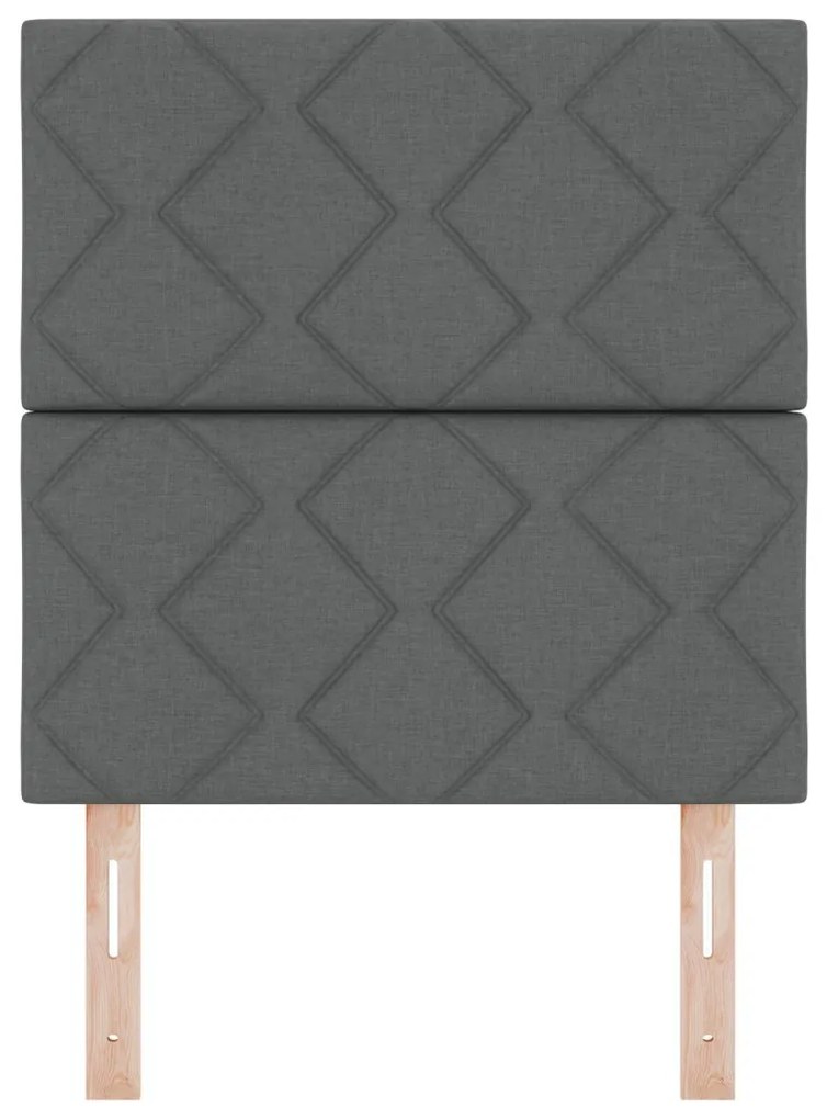 Fejtámla Gyémánt Blokk Minta Sötét Szürke 80 cm Szövet, Fejtámla Gyémánt Blokk Minta Sötét Szürke 160 cm Szövet