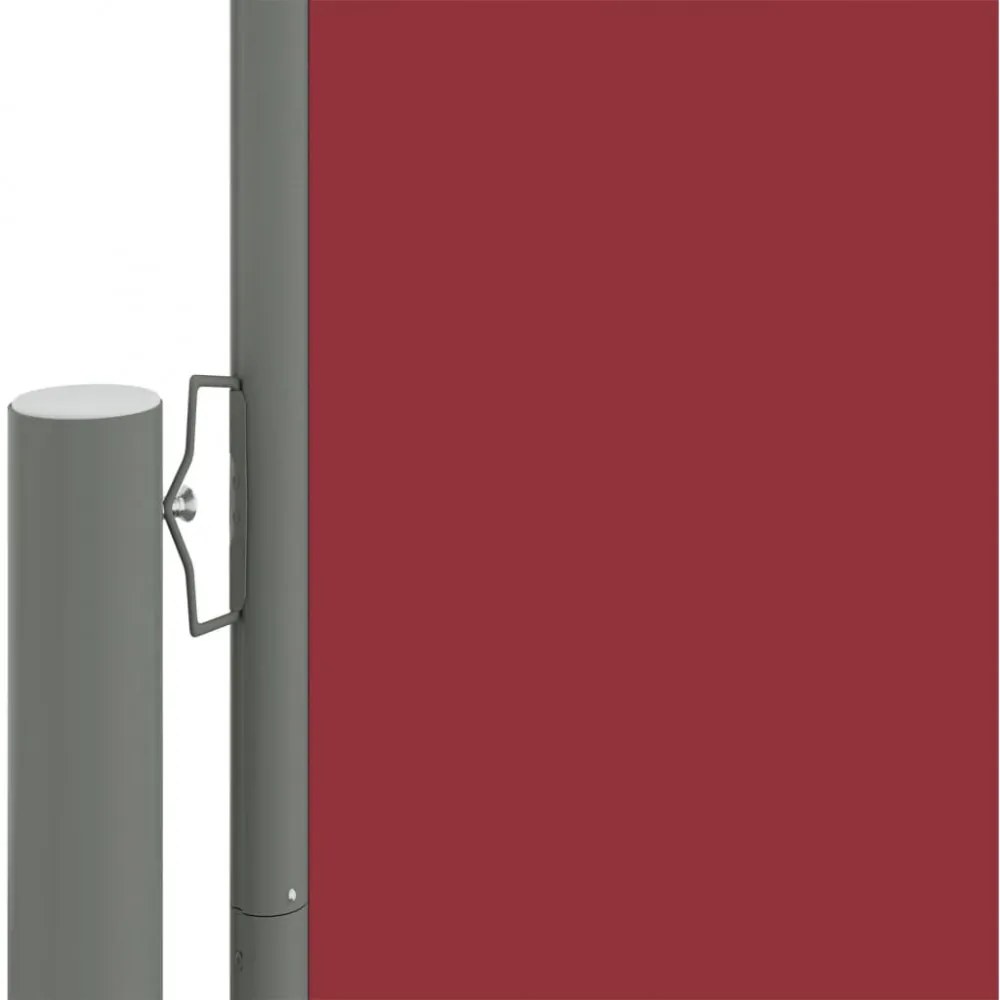piros behúzható oldalsó napellenző 220 x 1000 cm