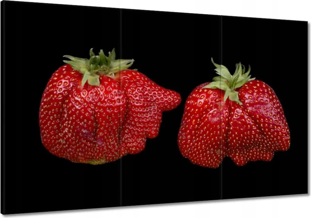 Vászonkép 120x80 Nagy érett eper