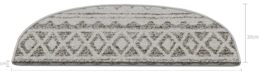 Krémszínű lépcsőszőnyeg szett 16 db-os 20x65 cm Cottage Warmth – Vitaus