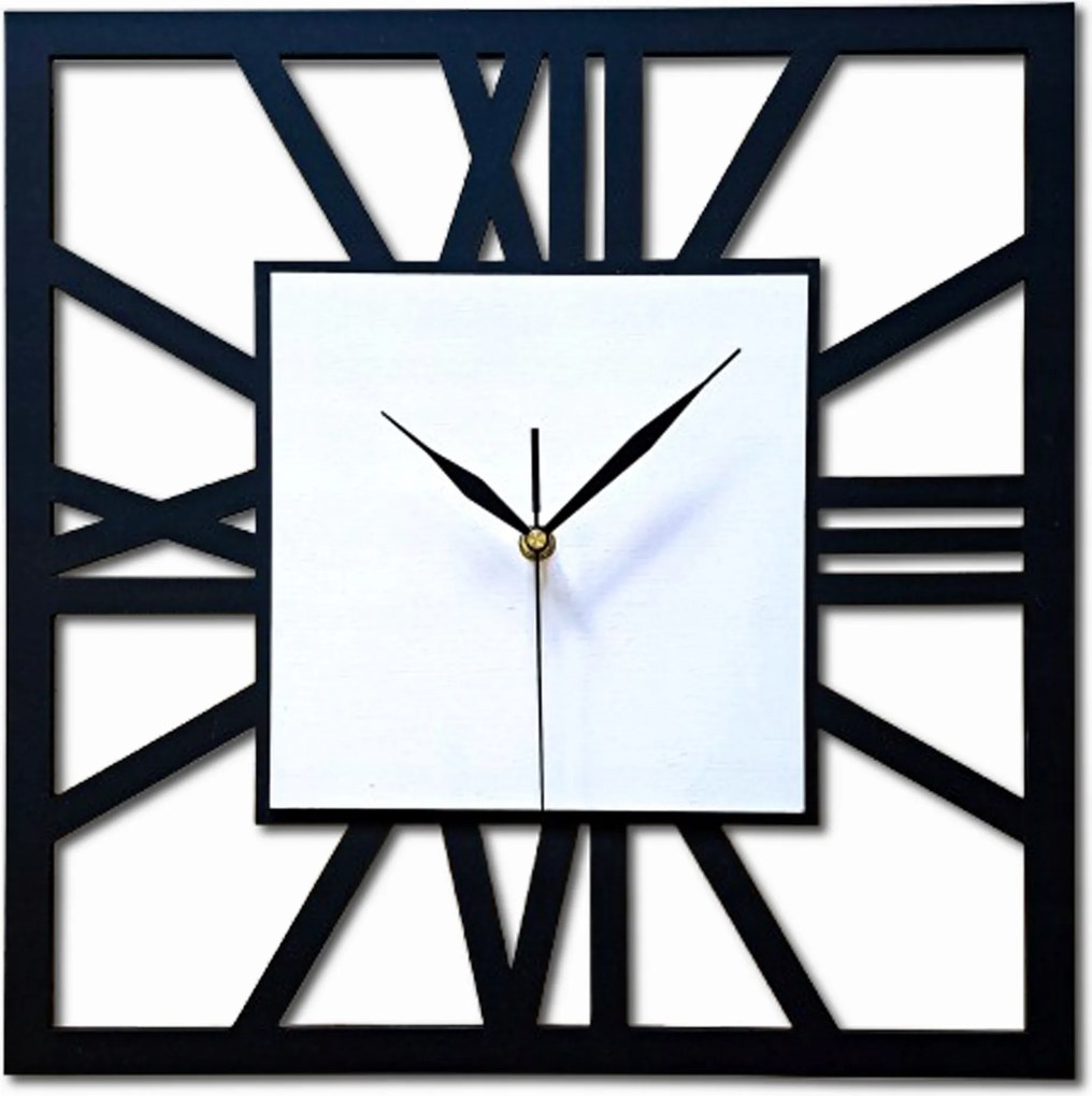 Nagy Falióra Nappaliba, Konyhába, Klasszikus, Római, Fehér, Retro