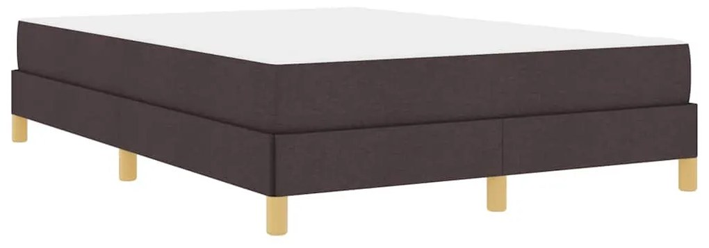 Boxrugós ágy Barna 160 x 200 cm Textil és mérnöki fa