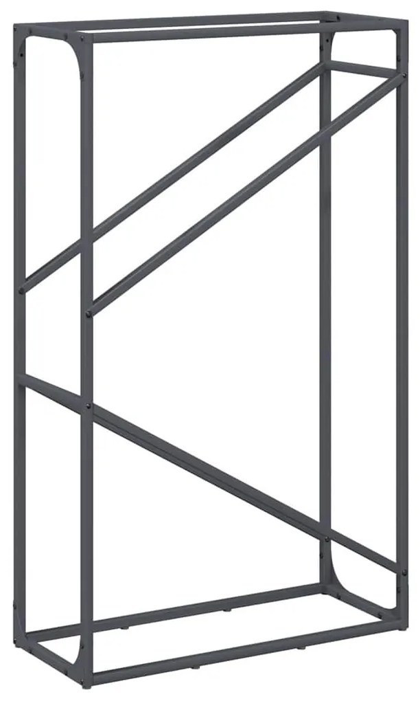 antracitszürke hidegen hengerelt acél tűzifatároló 60x25x100 cm