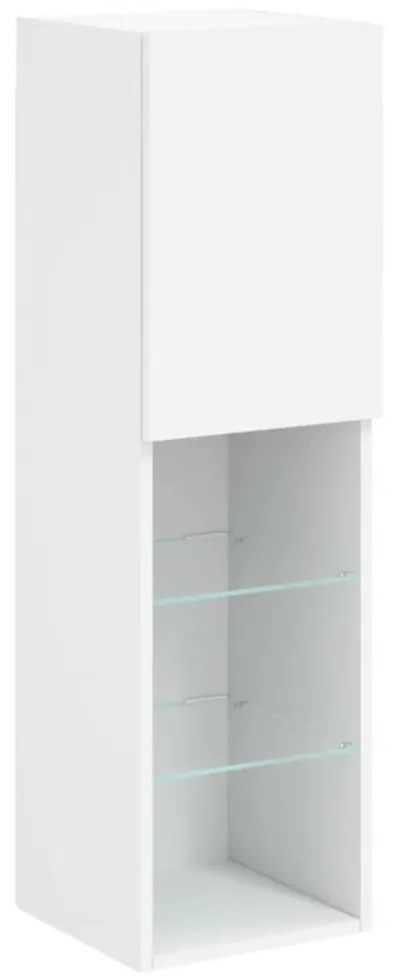 2 db fehér TV-szekrény LED-világítással 30,5 x 30 x 102 cm