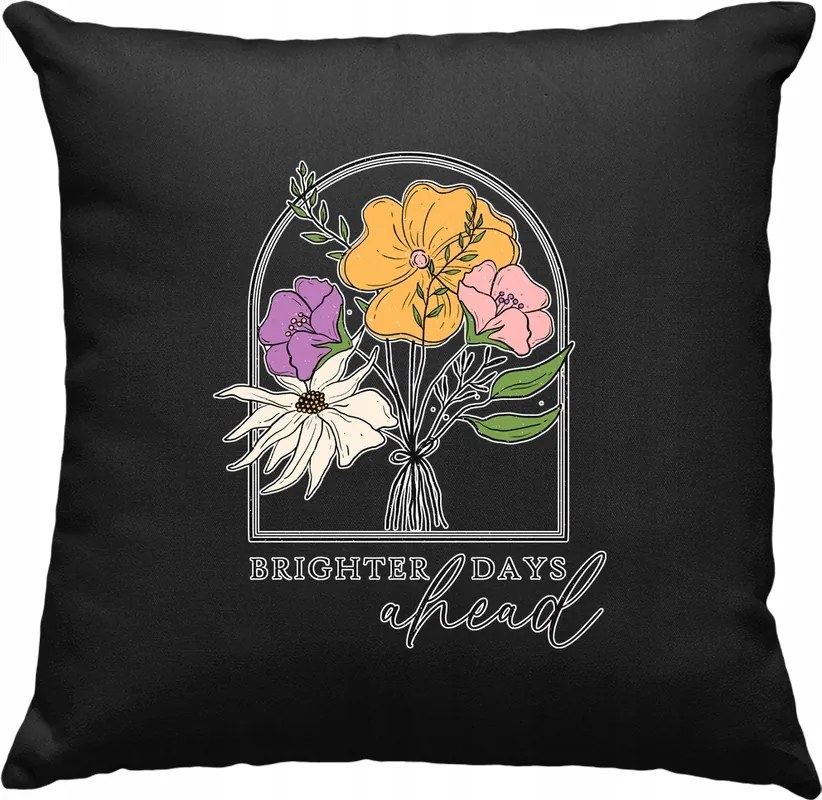 Párna Virágok Vonalak Divat Művészet 6 Fekete