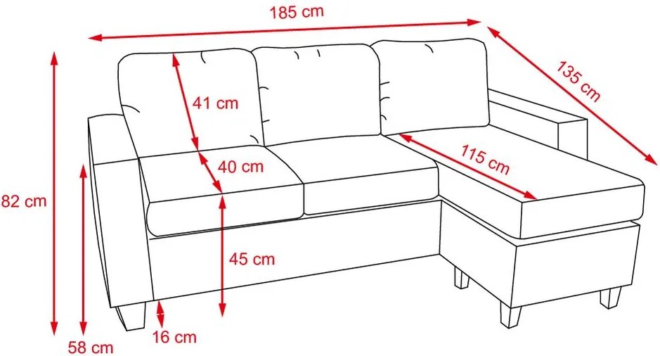 Catini Arvika sarok ülőgarnitúra - barna