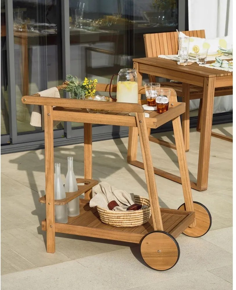 Akácfa zsúrkocsi 55x73 cm Felisa – Kave Home