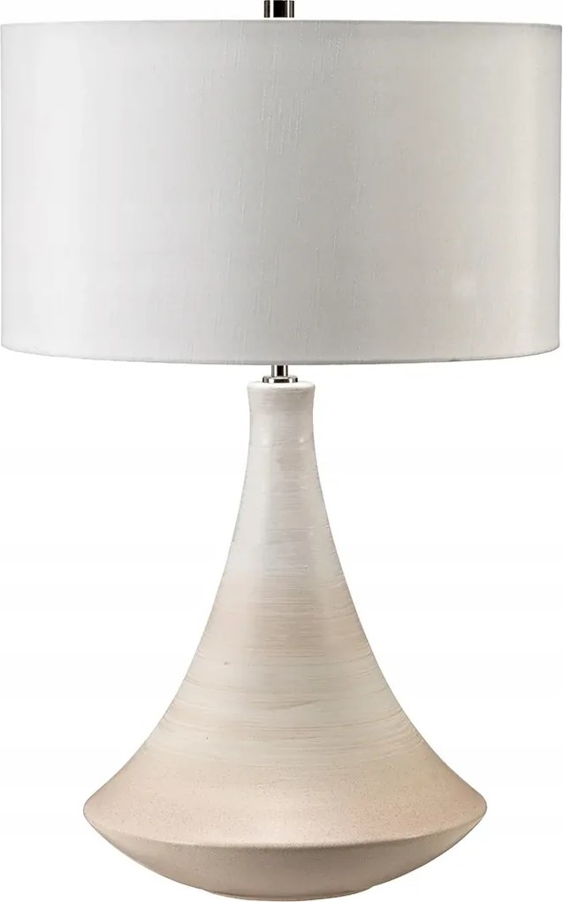 Kerámia asztali lámpa púderrózsaszín krémszínű hálószobába 68 cm Elstead