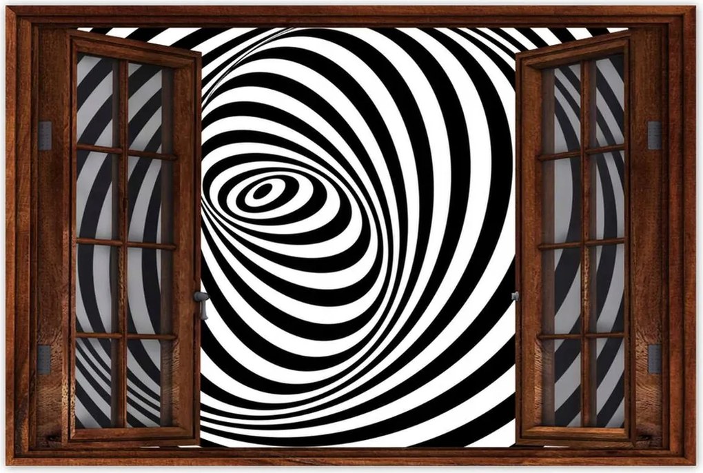 Poszterek 90x60 Absztrakt fekete-fehér