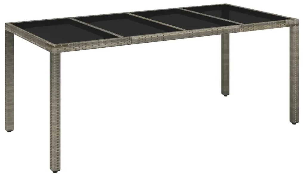 9 részes szürke polyrattan kerti étkezőgarnitúra párnával