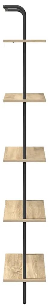 Könyvespolc sonoma tölgy 60 x 24 x 168 cm Faanyag