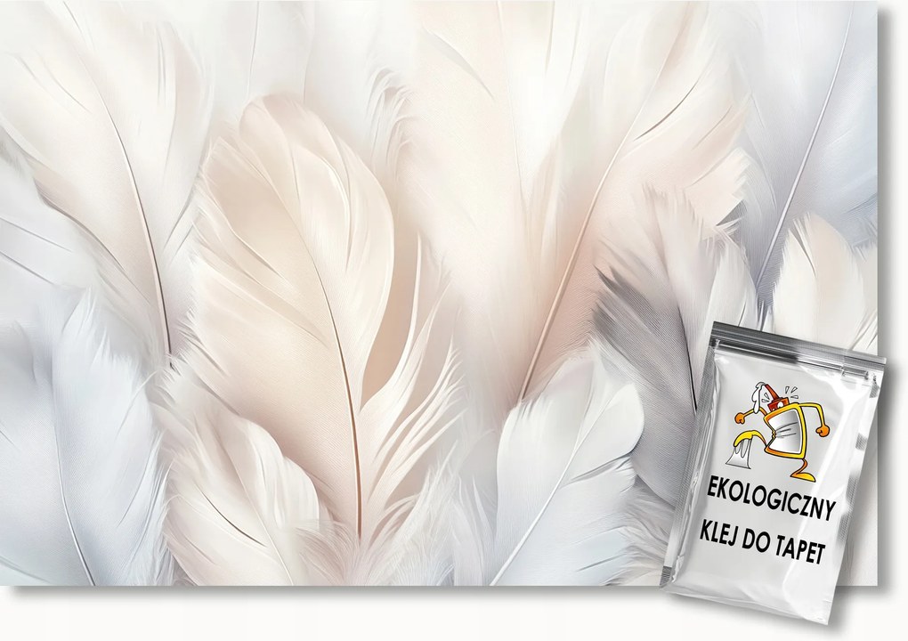 Fotótapéta Flizelina Világos Pasztell Tollak Könnyű Pehely Boho 400x280 ragasztó